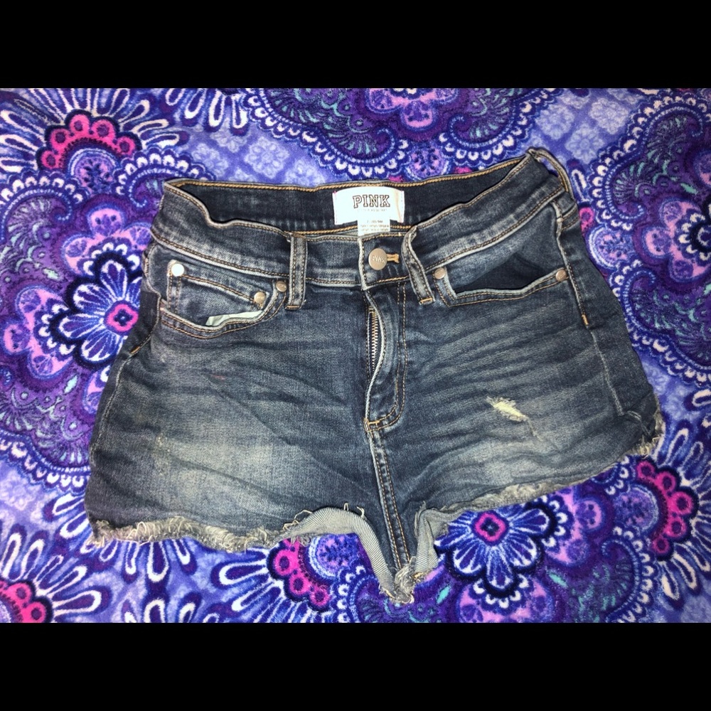 PINK jean shorts